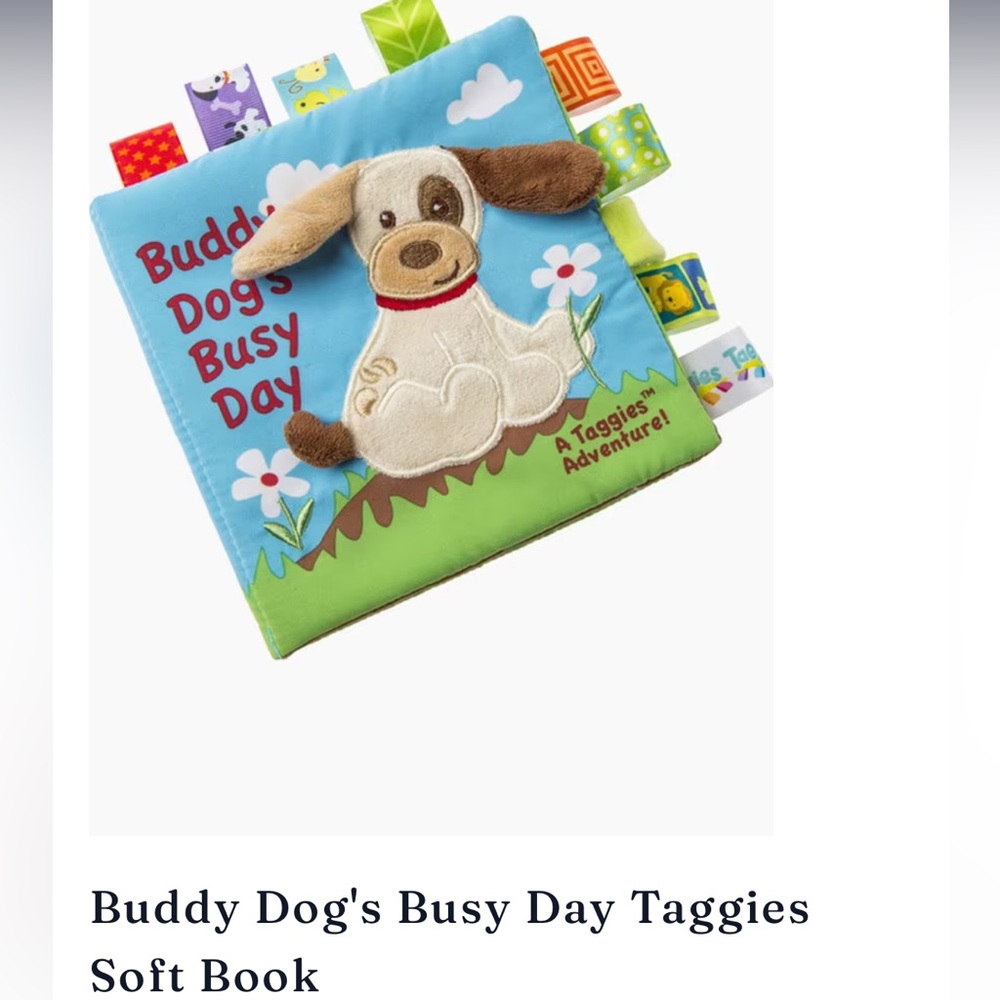 Taggies Buddy Dog's Busy Day Soft Book NWT